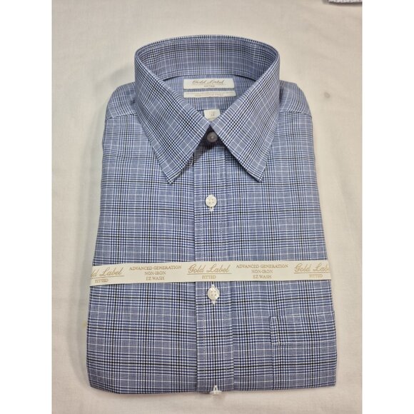 Roundtree & Yorke Other - Roundtree Yorke Gold Label Men's  Shirt Size 15.5 34 Navy White Fitted  (41)